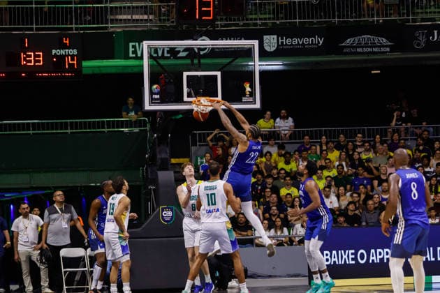 Brasil x República Dominicana BRASiLIA, DF - 27.08.2026: BRASIL X REPuBLICA DOMINICANA - Match between Brazil and the Dominican Republic, valid for the FIBA World Cup 2027 qualifiers, held at the Nilson Nelson Gymnasium in Brasilia. (Photo: Joao Pedro Carvalho Fotoarena) x3005732x  JoaoxPedroxCarvalho