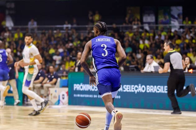 Brasil x República Dominicana BRASiLIA, DF - 27.08.2026: BRASIL X REPuBLICA DOMINICANA - Match between Brazil and the Dominican Republic, valid for the FIBA World Cup 2027 qualifiers, held at the Nilson Nelson Gymnasium in Brasilia. (Photo: Joao Pedro Carvalho Fotoarena) x3005738x  JoaoxPedroxCarvalho