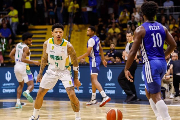 Brasil x República Dominicana BRASiLIA, DF - 27.08.2026: BRASIL X REPuBLICA DOMINICANA - Match between Brazil and the Dominican Republic, valid for the FIBA World Cup 2027 qualifiers, held at the Nilson Nelson Gymnasium in Brasilia. (Photo: Joao Pedro Carvalho Fotoarena) x3005749x  JoaoxPedroxCarvalho