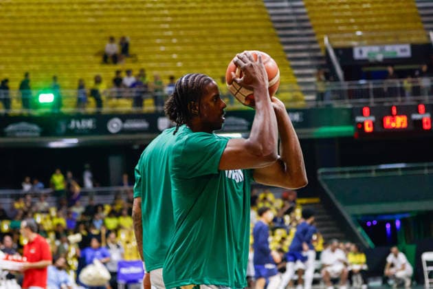 Brasil x República Dominicana BRASiLIA, DF - 27.08.2026: BRASIL X REPuBLICA DOMINICANA - Warm-up for the match between Brazil and the Dominican Republic, valid for the FIBA World Cup 2027 qualifiers, held at the Nilson Nelson Gymnasium in Brasilia. (Photo: Joao Pedro Carvalho Fotoarena) x3005760x  JoaoxPedroxCarvalho