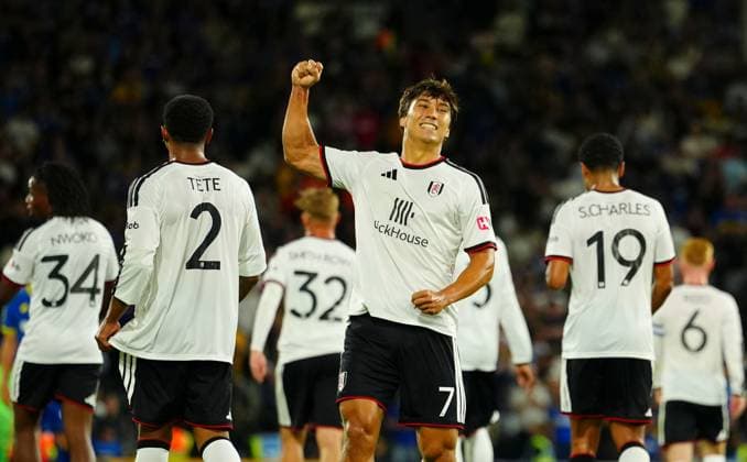 Gonzalo Garcia of Fulham celebrates scoring a goal after making it 3-0 Fulham v AFC Wimbledon, EFL Carabao Cup, Second Round, Football, Craven Cottage, London, UK - 27 Aug 2026London Craven Cottage United Kingdom EDITORIAL USE ONLY No use with unauthorised audio, video, data, fixture lists, club league logos or live services. Online in-match use limited to 120 images, no video emulation. No use in betting, games or single club league player publications.  Copyright: xJavierxGarcia Shutterstockx 17118946cp