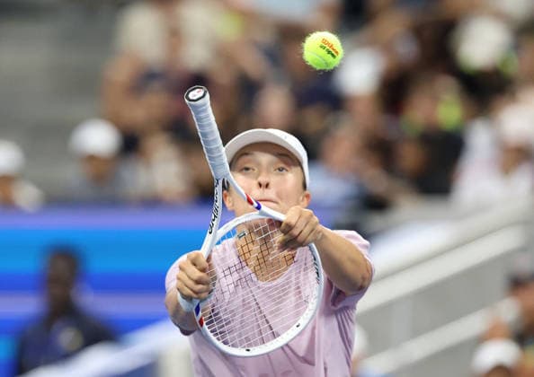 August 27, 2026, New York City, New York, USA: IGA SWIATEK of Poland during practise session before US Open. New York, USA. Tennis: US Open - Iga Swiatek  - ZUMAc278 20260827_zsp_c278_014 Copyright: xMarcinxCholewinskix