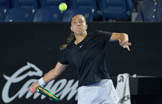 Monterrey Open tennis tournament Diane Parry of France in action against Clara Tauson of Denmark during their match at the Monterrey Open tennis tournament in Monterrey, Mexico, 27 August 2026. Monterrey Mexico  Copyright: xMiguelxSierrax
