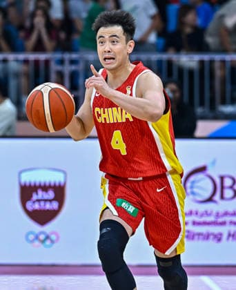Qatar v China - FIBA Basketball World Cup 2027 Asian Qualifiers Zhao Jiwei of China in action during the second-round match between China and Qatar in the FIBA Basketball World Cup Asian Qualifiers at Al Janoub Stadium in Al Wakrah, Qatar, August 27, 2026. DOHA Qatar Copyright: xNOUSHADx