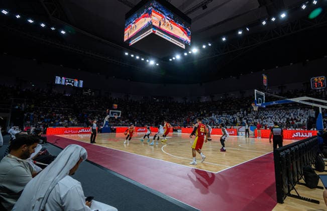 Qatar v China - FIBA Basketball World Cup 2027 Asian Qualifiers A general view showing the action on court during the second-round match between China and Qatar in the FIBA Basketball World Cup Asian Qualifiers at Al Janoub Stadium in Al Wakrah, Qatar, August 27, 2026. DOHA Qatar Copyright: xNOUSHADx