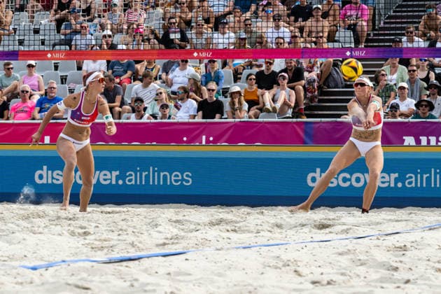 German Beach Championship (German Beach Volleyball Championship) Dortmund, Germany August 27, 2026 DORTMUND, GERMANY AUGUST 27 Sandra Ittlinger, Player 1, Eintracht Spontent e.V., Kim van de Velde, Player 2, Blaubären TSV Flacht during the German Beach Championship (German Beach Volleyball Championship) in Dortmund on August 27, 2026, in Dortmund, Germany Copyright: xBEAUTIFULxSPORTS PeterxWeberx