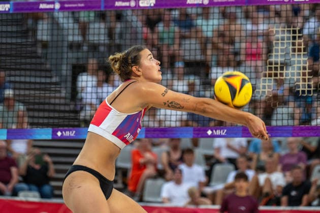 German Beach Championship (German Beach Volleyball Championship) Dortmund, Germany August 27, 2026 DORTMUND, GERMANY AUGUST 27 Janne Uhl Player 2, Eintracht Spontent during the German Beach Championship (German Beach Volleyball Championship) in Dortmund on August 27, 2026, in Dortmund, Germany Copyright: xBEAUTIFULxSPORTS PeterxWeberx