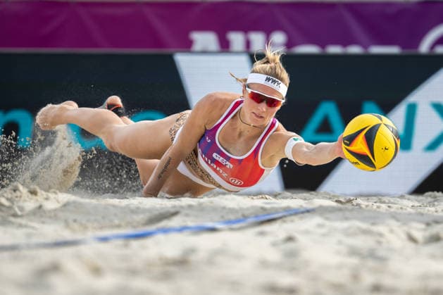 German Beach Championship (German Beach Volleyball Championship) Dortmund, Germany August 27, 2026 DORTMUND, GERMANY AUGUST 27 Kim van de Velde, Player 2 for Blaubären TSV Flacht, during the German Beach Championship (Deutsche Beachvolleyball Meisterschaft) in Dortmund on August 27, 2026, in Dortmund, Germany Copyright: xBEAUTIFULxSPORTS PeterxWeberx