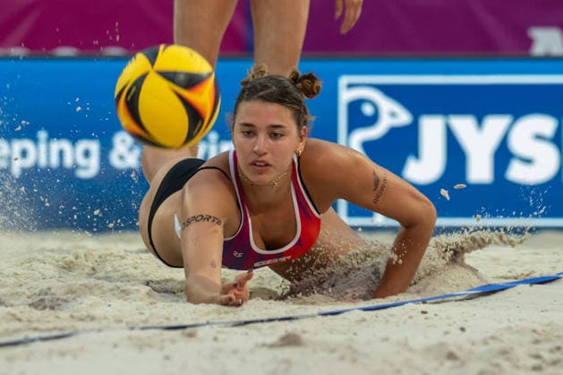 German Beach Championship German Beach Volleyball Championship Dortmund, Germany August 27, 2026 DORTMUND, GERMANY AUGUST 27 Janne Uhl Player 2, Eintracht Spontent during the German Beach Championship at Dortmund on August 27, 2026, in Dortmund, Germany Copyright: xBEAUTIFULxSPORTS PeterxWeberx