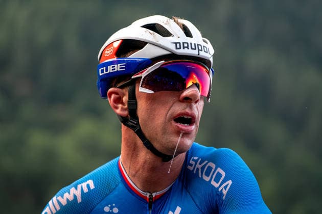 UCI MTB World Championship, WM, Weltmeisterschaft Thursday - Val Di Sole 2026 Ondrej Cink of the Czech Republic competes in front of fans during the Men s Elite Short Track race at the UCI Mountain Bike World Championships Val di Sole 2026 in Val di Sole, Italy, on August 27, 2026. Val di Sole Italy  Copyright: xFilipxBezdÄ›kx originalFilename:bezdek-notitle260827_npKfe.jpg