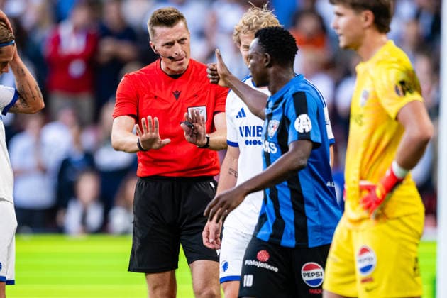 FC Copenhagen v FC Inter Turku, UEFA Conference League qualification, Copenhagen, Denmark Copenhagen, Denmark. 27th, August 2026. Referee Oleksiy Derevinskyi seen during the UEFA Conference League qualification match between FC Copenhagen and FC Inter Turku at Parken in Copenhagen. Denmark, Copenhagen, Parken  Copyright: xGonzalesxPhoto TobiasxJorgensenx