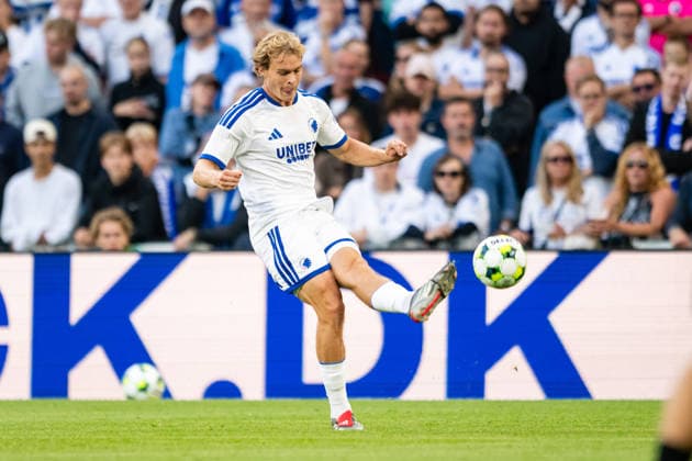 FC Copenhagen v FC Inter Turku, UEFA Conference League qualification, Copenhagen, Denmark Copenhagen, Denmark. 27th, August 2026. Mads Emil Madsen of FC Copenhagen seen during the UEFA Conference League qualification match between FC Copenhagen and FC Inter Turku at Parken in Copenhagen. Denmark, Copenhagen, Parken  Copyright: xGonzalesxPhoto TobiasxJorgensenx
