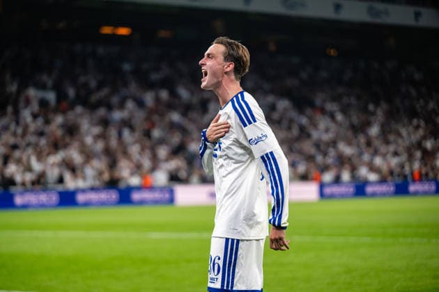 FC Copenhagen v FC Inter Turku, UEFA Conference League qualification, Copenhagen, Denmark Copenhagen, Denmark. 27th, August 2026. William Clem (36) of FC Copenhagen scores for 3-1 during the UEFA Conference League qualification match between FC Copenhagen and FC Inter Turku at Parken in Copenhagen. Denmark, Copenhagen, Parken  Copyright: xGonzalesxPhoto TobiasxJorgensenx