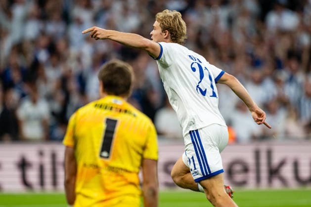 FC Copenhagen v FC Inter Turku, UEFA Conference League qualification, Copenhagen, Denmark Copenhagen, Denmark. 27th, August 2026. Mads Emil Madsen (21) of FC Copenhagen scores for 2-0 during the UEFA Conference League qualification match between FC Copenhagen and FC Inter Turku at Parken in Copenhagen. Denmark, Copenhagen, Parken  Copyright: xGonzalesxPhoto TobiasxJorgensenx