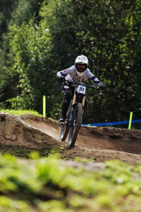 2026 UCI Mountain Bike World Championships Picture by Alex Whitehead SWpix.com - 28 08 2026 - Cycling - 2026 UCI Mountain Bike World Championships - Val di Sole, Trentino, Italy - Downhill (DHI) Qualifying - Women Junior - Winter Bush (USA) Copyright: x xSWpix.comx(t axPhotographyxHubxLtd)xAlexxWhitehead SWpix.comx SWP-3030-20534