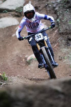 2026 UCI Mountain Bike World Championships Picture by Ed Sykes SWpix.com - 28 08 2026 - Cycling - 2026 UCI Mountain Bike World Championships - Val di Sole, Trentino, Italy - Downhill (DHI) Qualifying - Women Junior - Winter Bush (USA) Copyright: x xSWpix.comx(t axPhotographyxHubxLtd)xEdxSykes SWpix.comx SWP-3030-20535