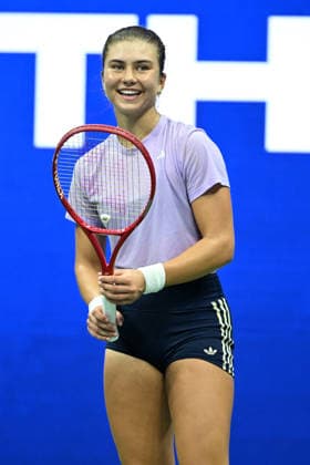 FLUSHING NY- AUGUST 27: Iva Jovic is seen on the practice court during the 2026 US Open On Arthur Ashe Stadium at the USTA Billie Jean King National Tennis Center on August 27, 2026 in Flushing Queens. Copyright: xmpi04x