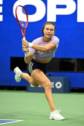 FLUSHING NY- AUGUST 27: Iva Jovic is seen on the practice court during the 2026 US Open On Arthur Ashe Stadium at the USTA Billie Jean King National Tennis Center on August 27, 2026 in Flushing Queens. Copyright: xmpi04x