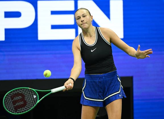 FLUSHING NY- AUGUST 27: Amanda Anisimova is seen on the practice court during the 2026 US Open On Arthur Ashe Stadium at the USTA Billie Jean King National Tennis Center on August 27, 2026 in Flushing Queens. Copyright: xmpi04x
