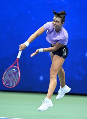 FLUSHING NY- AUGUST 27: Iva Jovic is seen on the practice court during the 2026 US Open On Arthur Ashe Stadium at the USTA Billie Jean King National Tennis Center on August 27, 2026 in Flushing Queens. Copyright: xmpi04x