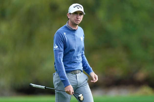 SUTTON COLDFIELD, ENGLAND - AUG 28: Tom McKibbin (NIR) walks down the eighth fairway during the completion of the delayed Round 1 at the 2026 Husqvarna British Masters at The Belfry, Sutton Coalfield on August 28, 2026 in Warwickshire, England The 2026 Husqvarna British Masters