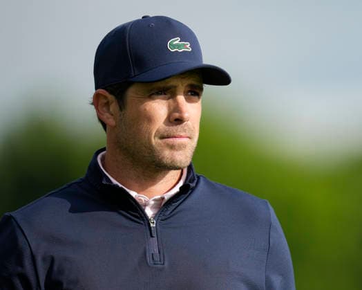 SUTTON COLDFIELD, ENGLAND - AUG 28: Nacho Elvira (ESP) walks down the eighteenth fairway during the completion of the delayed Round 1 at the 2026 Husqvarna British Masters at The Belfry, Sutton Coalfield on August 28, 2026 in Warwickshire, England The 2026 Husqvarna British Masters