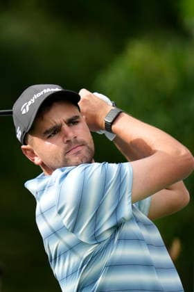 SUTTON COLDFIELD, ENGLAND - AUG 28: Casey Jarvis (RSA) plays from the sixth tee during the completion of the delayed Round 1 at the 2026 Husqvarna British Masters at The Belfry, Sutton Coalfield on August 28, 2026 in Warwickshire, England The 2026 Husqvarna British Masters