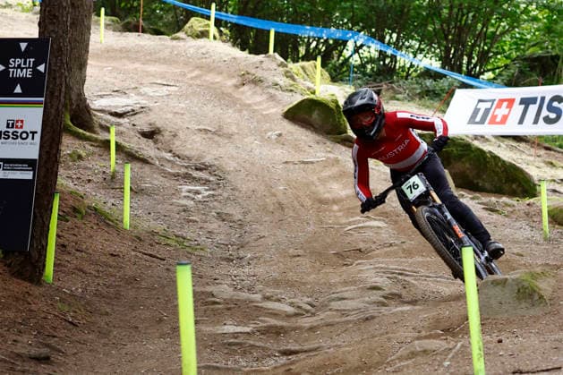 August 28, 2026, Daolasa di Commezzadura, Black Snake, 2026 UCI MTB World Championships Men s Junior Qualifications DHI Downhill Nepomuk Orthacker 76 AUT Daolasa di Commezzadura Black Snake Trento, Italy Copyright: xJustPictures.ch FrancescoxMinghettix jp-en-FrMi-_NG_1344