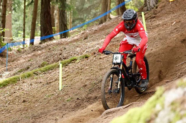 August 28, 2026, Daolasa di Commezzadura, Black Snake, 2026 UCI MTB World Championships Men s Junior Qualifications DHI Downhill Travis Goller 61 CAN Daolasa di Commezzadura Black Snake Trento, Italy Copyright: xJustPictures.ch FrancescoxMinghettix jp-en-FrMi-_NG_1387
