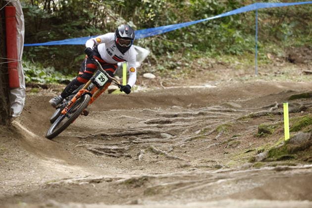 August 28, 2026, Daolasa di Commezzadura, Black Snake, 2026 UCI MTB World Championships Men s Junior Qualifications DHI Downhill Nathan De Vaux 29 GBR Daolasa di Commezzadura Black Snake Trento, Italy Copyright: xJustPictures.ch FrancescoxMinghettix jp-en-FrMi-_NG_1537