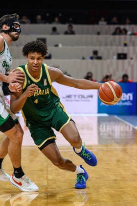 August 28, 2026, Manilla, Manila, Philippines: Australia s Dash DANIELS in action.Australia vs Syria in their Group E match of the FIBA Basketball World Cup Qualifiers at the Mall of Asia Arena, Manila, Philippines on Friday 28 August 2026. FIBA World Cup Basketball Asian Qualifiers  - ZUMAr144 20260828_zap_r144_018 Copyright: xJaynexRussellx