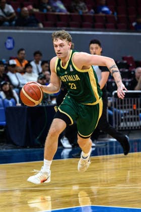August 28, 2026, Manilla, Manila, Philippines: Australia s Luke TRAVERS in action. Australia vs Syria in their Group E match of the FIBA Basketball World Cup Qualifiers at the Mall of Asia Arena, Manila, Philippines on Friday 28 August 2026. FIBA World Cup Basketball Asian Qualifiers  - ZUMAr144 20260828_zap_r144_024 Copyright: xJaynexRussellx