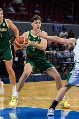 August 28, 2026, Manilla, Manila, Philippines: Australia s Max MACKINNON in action. Australia vs Syria in their Group E match of the FIBA Basketball World Cup Qualifiers at the Mall of Asia Arena, Manila, Philippines on Friday 28 August 2026. Manilla Philippines - ZUMAr144 20260828_zap_r144_031 Copyright: xJaynexRussellx