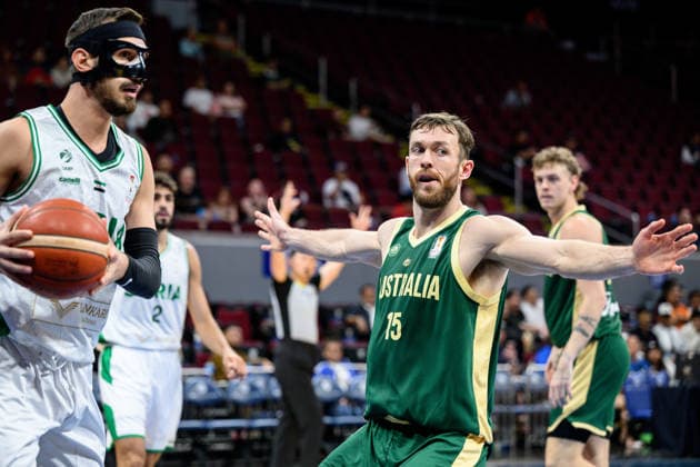 August 28, 2026, Manilla, Manila, Philippines: Austr4aalias Nick KAY in action (R)Australia vs Syria in their Group E match of the FIBA Basketball World Cup Qualifiers at the Mall of Asia Arena, Manila, Philippines on Friday 28 August 2026. FIBA World Cup Basketball Asian Qualifiers  - ZUMAr144 20260828_zap_r144_033 Copyright: xJaynexRussellx