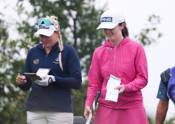 2026 KPMG Women s Irish Open, The K Club, Kildare 28 8 2026 Casandra Alexander of South Africa and Lauren Walsh of Ireland Casandra Alexander and Lauren Walsh 28 8 2026  Copyright: xx RDR_2268