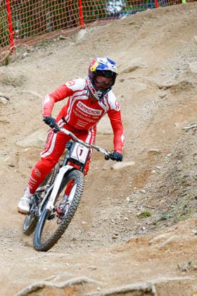 TRENTO, ITALY, AUGUST 28: Valentina Höll of Austria tests the track before the UCI Mountain Bike World Championships Women s and Men s Elite Downhill qualifiers at Val di Sole on August 28, 2026, in Trento, Italy. Trento, Val di Sole, Trento, Italy Copyright: xJustPictures.ch FrancescoxMinghettix jp-en-EuSpIm-JP6_FRM_UCIWC_WMNDH_28_Aug_000136