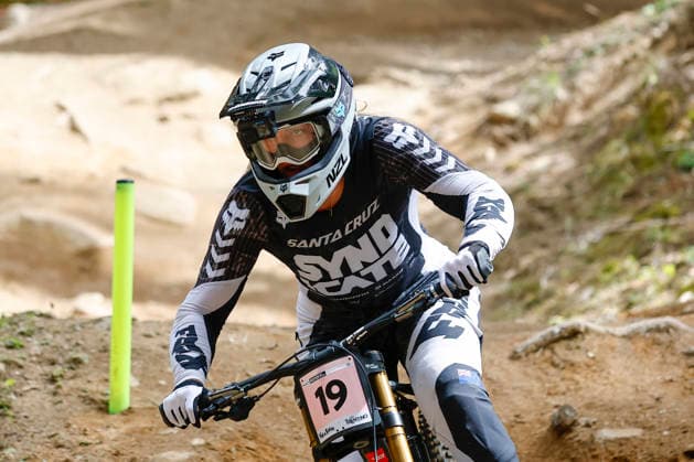 TRENTO, ITALY, AUGUST 28 Eliana Hulsebosch from New Zealand testing the track before the UCI Mountain Bike World Championships Women s and Men s Elite Downhill qualifiers at Val di Sole on August 28, 2026, in Trento, Italy. Trento, Val di Sole, Trento, Italy Copyright: xJustPictures.ch FrancescoxMinghettix jp-en-EuSpIm-JP6_FRM_UCIWC_WMNDH_28_Aug_000137