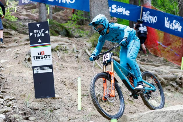 TRENTO, ITALY, AUGUST 28 Matilda Melton from the U.S. testing the track one last time before the UCI Mountain Bike World Championships Women s and Men s Elite Downhill Qualifiers at Val di Sole on August 28, 2026, in Trento, Italy Trento Val di Sole Trento Italy Copyright: xJustPictures.ch FrancescoxMinghettix jp-en-EuSpIm-JP6_FRM_UCIWC_WMNDH_28_Aug_000141