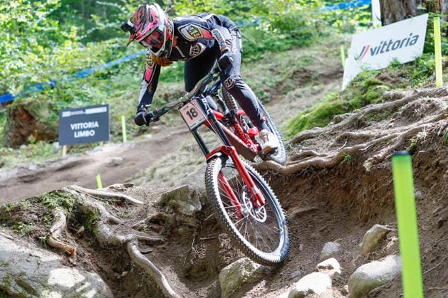 TRENTO, ITALY, AUGUST 28: Kate Hastings from New Zealand tests the track one last time before the UCI Mountain Bike World Championships Women s and Men s Elite Downhill qualifiers at Val di Sole on August 28, 2026, in Trento, Italy. Trento, Val di Sole, Trento, Italy Copyright: xJustPictures.ch FrancescoxMinghettix jp-en-EuSpIm-JP6_FRM_UCIWC_WMNDH_28_Aug_000147