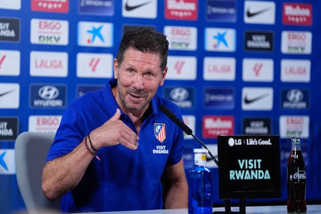 August 28, 2026, Madrid, Madrid, Spain: Diego Pablo Simeone, head coach of Atletico de Madrid, attends his press conference, PK, Pressekonferenz during a training session of Atletico de Madrid ahead the Spanish League, LaLiga EA Sports, match against Sevilla FC at Ciudad Deportiva Wanda Atletico de Madrid on August 28, 2026, in Madrid, Spain. Atletico De Madrid Training Session And Press Conference - Laliga Ea Sports  - ZUMAa181 20260828_zaa_a181_055 Copyright: xDennisxAgyemanx