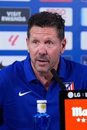 August 28, 2026, Madrid, Madrid, Spain: Diego Pablo Simeone, head coach of Atletico de Madrid, attends his press conference, PK, Pressekonferenz during a training session of Atletico de Madrid ahead the Spanish League, LaLiga EA Sports, match against Sevilla FC at Ciudad Deportiva Wanda Atletico de Madrid on August 28, 2026, in Madrid, Spain. Atletico De Madrid Training Session And Press Conference - Laliga Ea Sports  - ZUMAa181 20260828_zaa_a181_057 Copyright: xDennisxAgyemanx