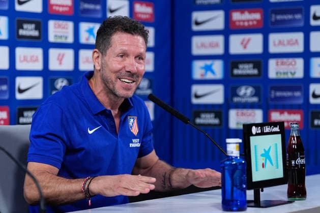 August 28, 2026, Madrid, Madrid, Spain: Diego Pablo Simeone, head coach of Atletico de Madrid, attends his press conference, PK, Pressekonferenz during a training session of Atletico de Madrid ahead the Spanish League, LaLiga EA Sports, match against Sevilla FC at Ciudad Deportiva Wanda Atletico de Madrid on August 28, 2026, in Madrid, Spain. Atletico De Madrid Training Session And Press Conference - Laliga Ea Sports  - ZUMAa181 20260828_zaa_a181_059 Copyright: xDennisxAgyemanx
