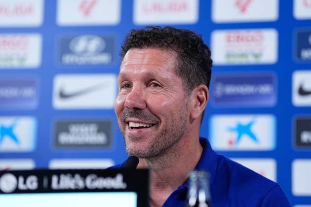 August 28, 2026, Madrid, Madrid, Spain: Diego Pablo Simeone, head coach of Atletico de Madrid, attends his press conference, PK, Pressekonferenz during a training session of Atletico de Madrid ahead the Spanish League, LaLiga EA Sports, match against Sevilla FC at Ciudad Deportiva Wanda Atletico de Madrid on August 28, 2026, in Madrid, Spain. Atletico De Madrid Training Session And Press Conference - Laliga Ea Sports  - ZUMAa181 20260828_zaa_a181_060 Copyright: xDennisxAgyemanx