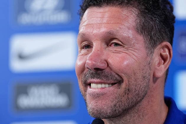 August 28, 2026, Madrid, Madrid, Spain: Diego Pablo Simeone, head coach of Atletico de Madrid, attends his press conference, PK, Pressekonferenz during a training session of Atletico de Madrid ahead the Spanish League, LaLiga EA Sports, match against Sevilla FC at Ciudad Deportiva Wanda Atletico de Madrid on August 28, 2026, in Madrid, Spain. Atletico De Madrid Training Session And Press Conference - Laliga Ea Sports  - ZUMAa181 20260828_zaa_a181_066 Copyright: xDennisxAgyemanx