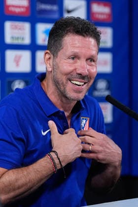 August 28, 2026, Madrid, Madrid, Spain: Diego Pablo Simeone, head coach of Atletico de Madrid, attends his press conference, PK, Pressekonferenz during a training session of Atletico de Madrid ahead the Spanish League, LaLiga EA Sports, match against Sevilla FC at Ciudad Deportiva Wanda Atletico de Madrid on August 28, 2026, in Madrid, Spain. Atletico De Madrid Training Session And Press Conference - Laliga Ea Sports  - ZUMAa181 20260828_zaa_a181_070 Copyright: xDennisxAgyemanx