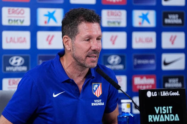 August 28, 2026, Madrid, Madrid, Spain: Diego Pablo Simeone, head coach of Atletico de Madrid, attends his press conference, PK, Pressekonferenz during a training session of Atletico de Madrid ahead the Spanish League, LaLiga EA Sports, match against Sevilla FC at Ciudad Deportiva Wanda Atletico de Madrid on August 28, 2026, in Madrid, Spain. Atletico De Madrid Training Session And Press Conference - Laliga Ea Sports  - ZUMAa181 20260828_zaa_a181_074 Copyright: xDennisxAgyemanx