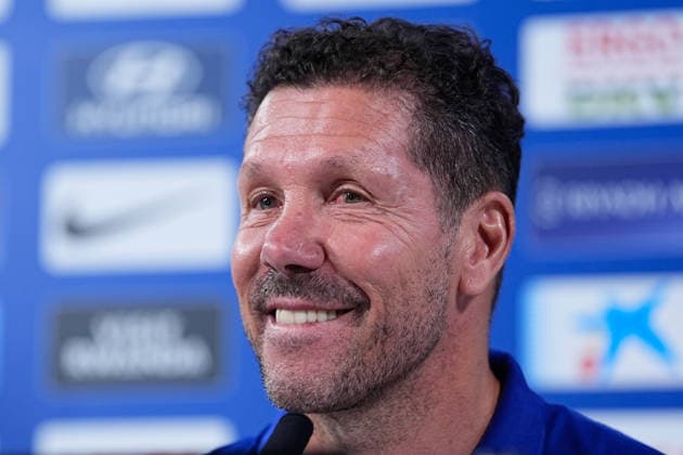 August 28, 2026, Madrid, Madrid, Spain: Diego Pablo Simeone, head coach of Atletico de Madrid, attends his press conference, PK, Pressekonferenz during a training session of Atletico de Madrid ahead the Spanish League, LaLiga EA Sports, match against Sevilla FC at Ciudad Deportiva Wanda Atletico de Madrid on August 28, 2026, in Madrid, Spain. Atletico De Madrid Training Session And Press Conference - Laliga Ea Sports  - ZUMAa181 20260828_zaa_a181_077 Copyright: xDennisxAgyemanx