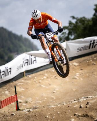 2026 UCI Mountain Bike World Championships Picture by Michal Cerveny SWpix.com - 28 08 2026 - Cycling - 2026 UCI Mountain Bike World Championships - Val di Sole, Trentino, Italy - Cross Country Olympic (XCO) Training - Mathieu van der Poel (Netherlands) Val di Sole Val di Sole Italy Copyright: x xSWpix.comx(t axPhotographyxHubxLtd)xMichalxCerveny SWpix.comx SWP-3030-20582