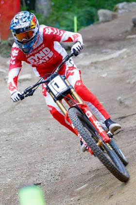 TRENTO, ITALY, AUGUST 28: Jackson Goldstone of Canada during his final training session ahead of the UCI Mountain Bike World Championships Women s and Men s Elite Downhill qualifiers at Val di Sole on August 28, 2026, in Trento, Italy. Trento, Val di Sole, Trento, Italy Copyright: xJustPictures.ch FrancescoxMinghettix jp-en-EuSpIm-JP6_FRM_UCIWC_WMNDH_28_Aug_000161