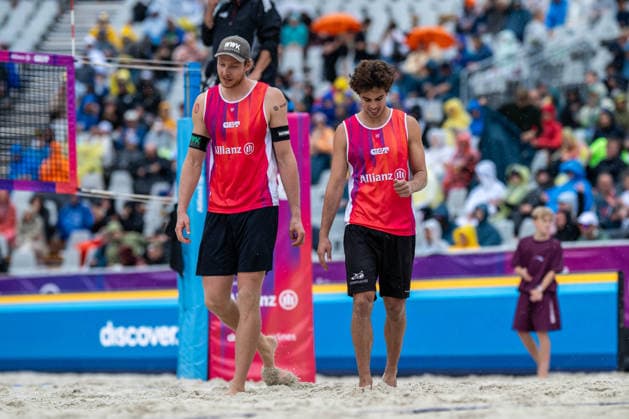 German Beach Championship (German Beach Volleyball Championship) in Dortmund, Germany, August 28, 2026 DORTMUND, GERMANY AUGUST 28 Nils Ehlers, Player 1, ETV Hamburg; Lui Wüst, Player 2, Eintracht Spontent during the German Beach Championship (German Beach Volleyball Championship) in Dortmund on August 28, 2026, in Dortmund, Germany Copyright: xBEAUTIFULxSPORTS PeterxWeberx